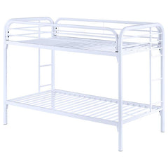 Morgan Metal Twin Over Twin Bunk Bed White - 2256W