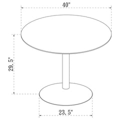 Lowry 5-piece Round Dining Set Tulip Table with Eiffel Chairs Black - 105261-S5K
