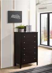 Carlton 5-drawer Rectangular Chest Cappuccino - 202095