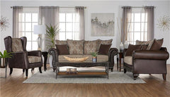 Elmbrook Upholstered Wingback Accent Club Chair Brown - 903080