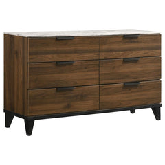 Mays 4-piece Eastern King Bedroom Set Walnut - 215961KE-S4