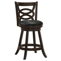 Calecita Swivel Counter Height Stools with Upholstered Seat Cappuccino (Set of 2) - 101929