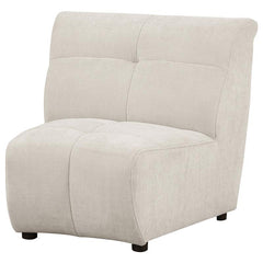 Charlotte Upholstered Curved Armless Chair Ivory - 551300AC
