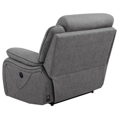 Higgins Upholstered RAF Power Recliner Grey - 600370B3
