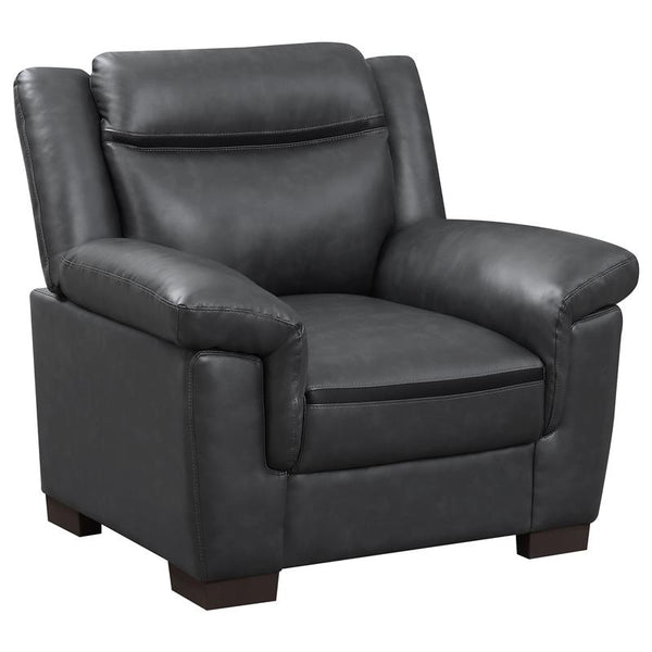Arabella Upholstered Padded Arm Accent Chair Grey - 506593