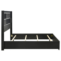 Blacktoft Wood Eastern King Panel Bed Black - 207101KE