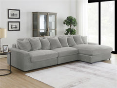 Blaine Upholstered Reversible Chaise Sectional Sofa Fog - 509900-SET