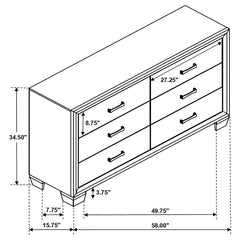 Brandon 5-piece Eastern King Bedroom Set Warm Brown - 205321KE-S5