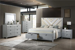 Veronica 5-piece Queen Bedroom Set Light Silver - 224721Q-S5