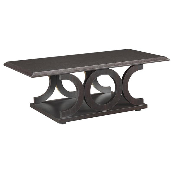 Shelly Rectangular Engineered Wood Coffee Table Cappuccino - 703148