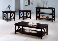 Rachelle 3-piece Rectangular Coffee Table Set Deep Merlot - 5909