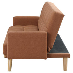 Kourtney Upholstered Tufted Convertible Sofa Bed Terracotta - 360126