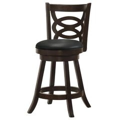 Calecita Swivel Counter Height Stools with Upholstered Seat Cappuccino (Set of 2) - 101929