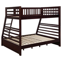 Ashton 2-drawer Wood Twin Over Full Bunk Bed Cappuccino - 460184