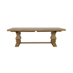 Florence Double Pedestal Dining Table Rustic Smoke - 180201