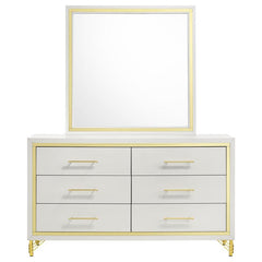 Lucia 6-drawer Dresser with Mirror White - 224733M