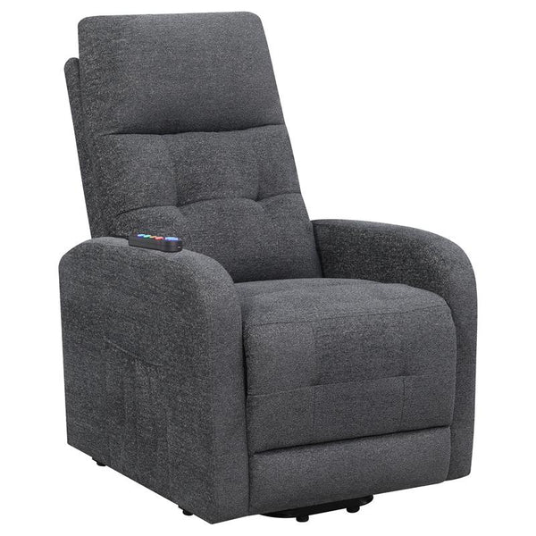 Howie Upholstered Power Lift Massage Chair Charcoal - 609403P