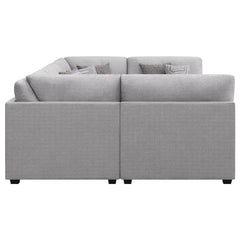 Cambria 6-piece Upholstered Modular Sectional Sofa Grey - 551511-SET