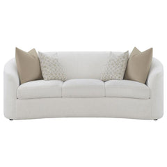 Rainn Boucle Upholstered Sloped Arm Sofa Latte - 509171