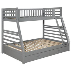 Ashton 2-drawer Wood Twin Over Full Bunk Bed Grey - 460182
