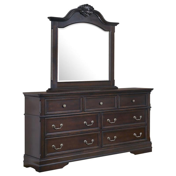 Cambridge 7-drawer Rectangular Dresser with Mirror Cappuccino - 203193M
