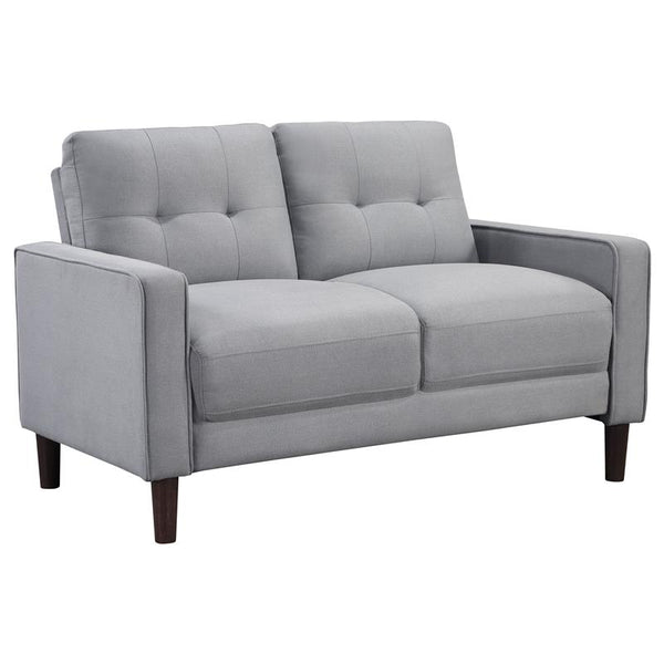 Bowen Upholstered Track Arm Tufted Loveseat Grey - 506782