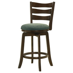 Murphy Ladder Back Counter Height Swivel Bar Stool Dark Cherry and Hunter Green - 181378