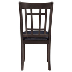Lavon Padded Dining Side Chairs Espresso and Black (Set of 2) - 102672