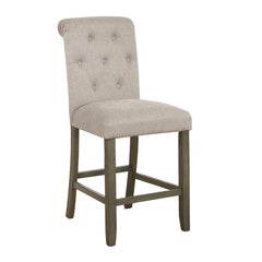 Balboa Tufted Back Counter Height Stools Beige and Rustic Brown (Set of 2) - 193168