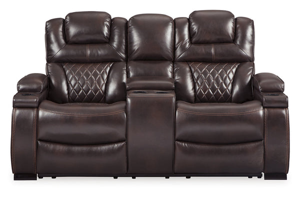 Warnerton Power Reclining Loveseat with Console - 7540718