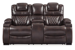Warnerton Power Reclining Loveseat with Console - 7540718