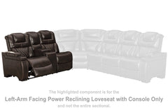 Warnerton Left-Arm Facing Power Reclining Loveseat with Console - 7540737