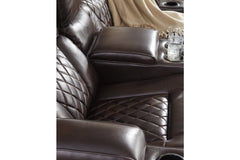 Warnerton Power Reclining Loveseat with Console - 7540718