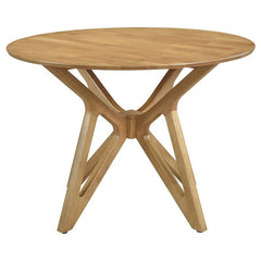 Elowen 5-piece Round Solid Wood Dining Set Light Walnut - 108440-S5