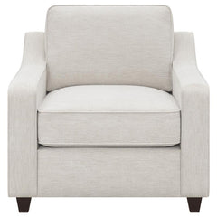 Christine 3-piece Upholstered Sloped Arm Sofa Set Beige - 552061-S3