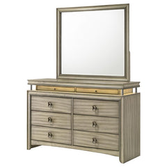 Giselle 8-drawer Dresser with Mirror Rustic Beige - 224393M
