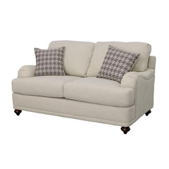 Glenn Upholstered English Arm Loveseat Light Grey and Grey - 511095