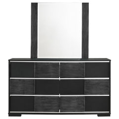 Blacktoft 6-drawer Dresser with Mirror Black - 207103M