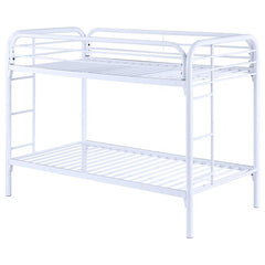 Morgan Metal Twin Over Twin Bunk Bed White - 2256W