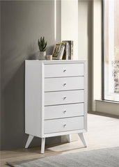 Janelle 5-drawer Bedroom Chest White - 223655