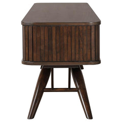 Valna Wood 71" TV Stand with Sliding Doors Walnut - 701713