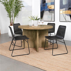 Jamestown Round Engineered Wood Dining Table with Decorative Laminate Mango Brown - 183021