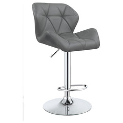 Berrington Adjustable Bar Stools Chrome and Grey (Set of 2) - 100426