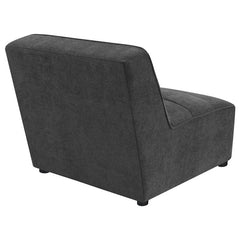 Sunny Upholstered Armless Chair Dark Charcoal - 552081