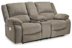 Draycoll Power Reclining Loveseat with Console - 7650596