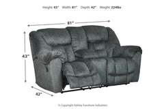 Capehorn Reclining Loveseat with Console - 7690294