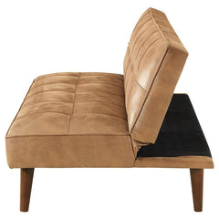 Jenson Upholstered Tufted Convertible Sofa Bed Saddle Brown - 360234