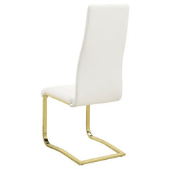 Montclair Side Chairs White and Rustic Brass (Set of 4) - 190512