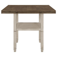 Sarasota Counter Height Table with Shelf Storage Nutmeg and Rustic Cream - 192818
