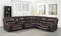 Brunson 3-piece Upholstered Reclining Sectional Sofa Brown - 600440